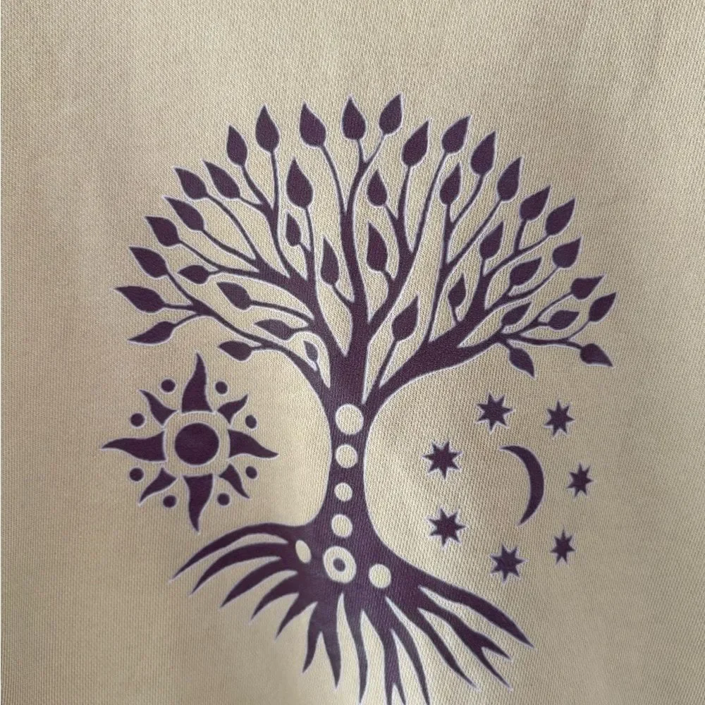 Roots Beige Tree Graphic Sweater